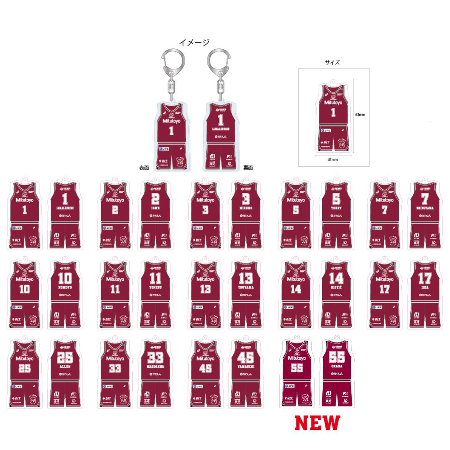 2025-26 シークレットユニフォームキーホルダー(HOME)