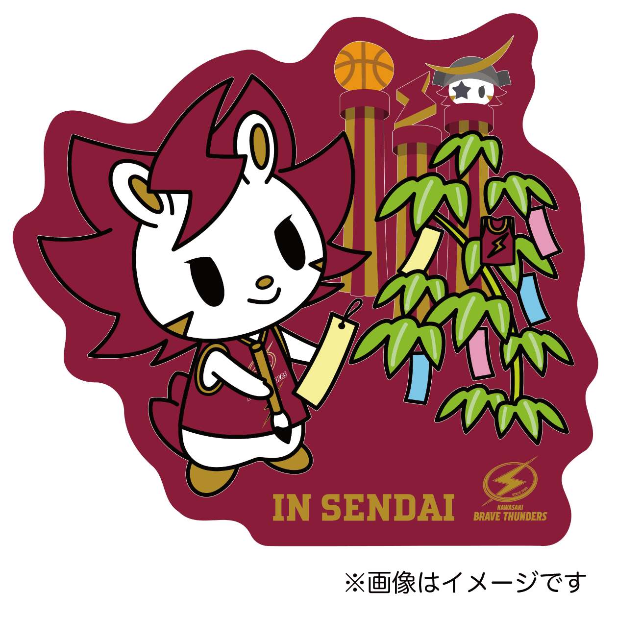 2025-26 マスコット旅絵巻 in仙台 ダイカットステッカー