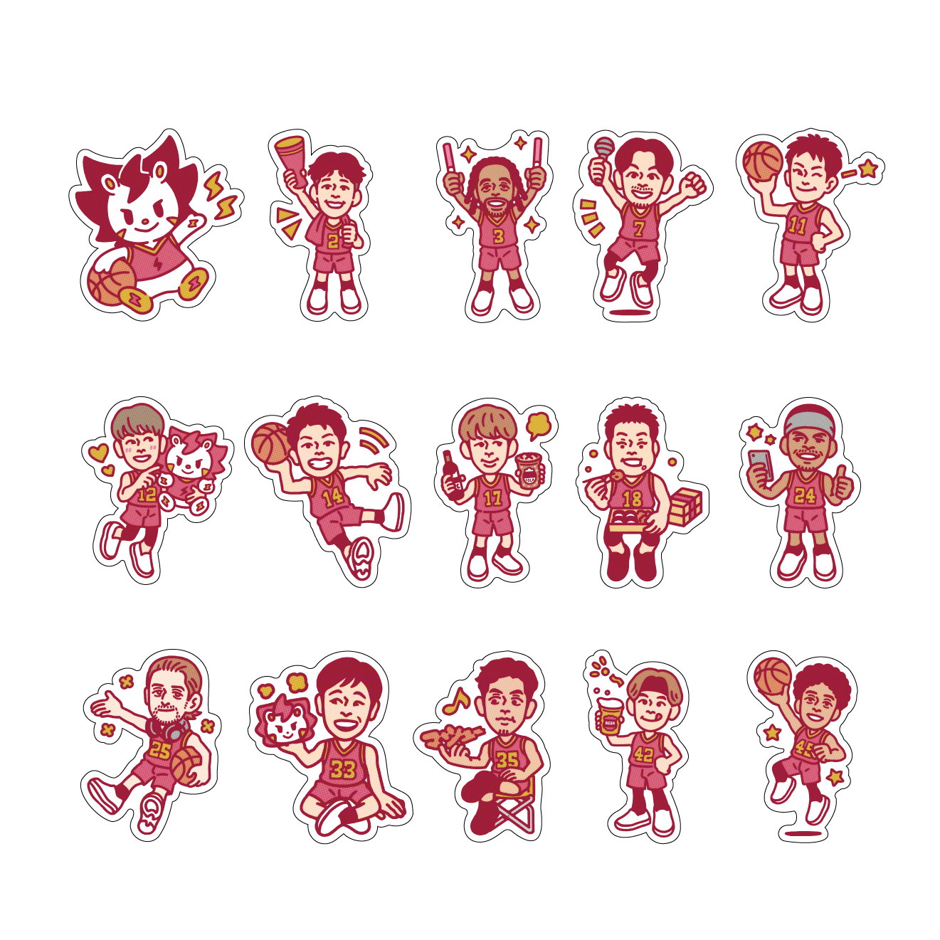 2024-25 THUNDERS FAMILY FOREVER フレークシールSET – KAWASAKI