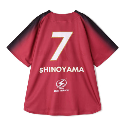 2026-27 BRAVE RED ベースボールシャツ