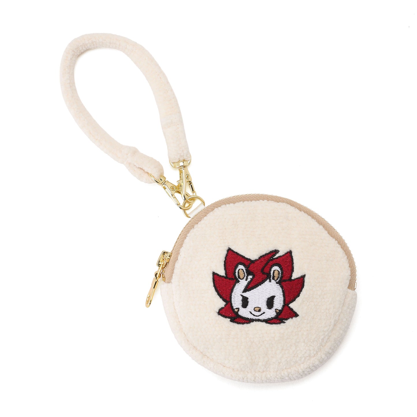 マスコット シェニール織 丸形ポーチ