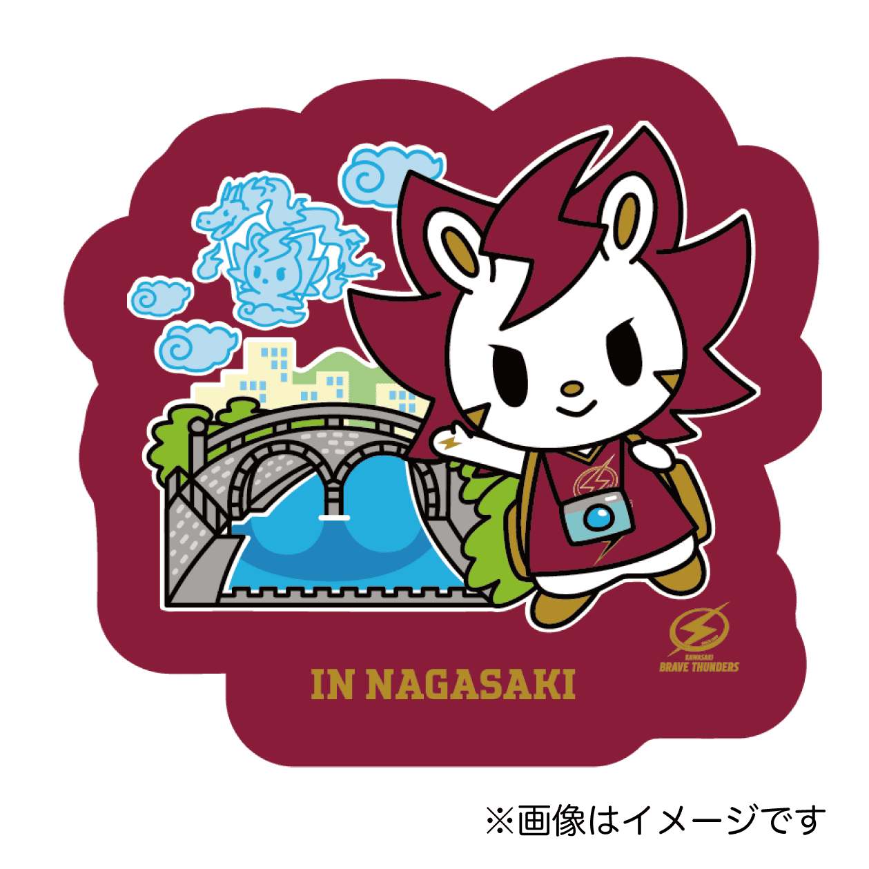 2025-26 マスコット旅絵巻 in長崎 ダイカットステッカー