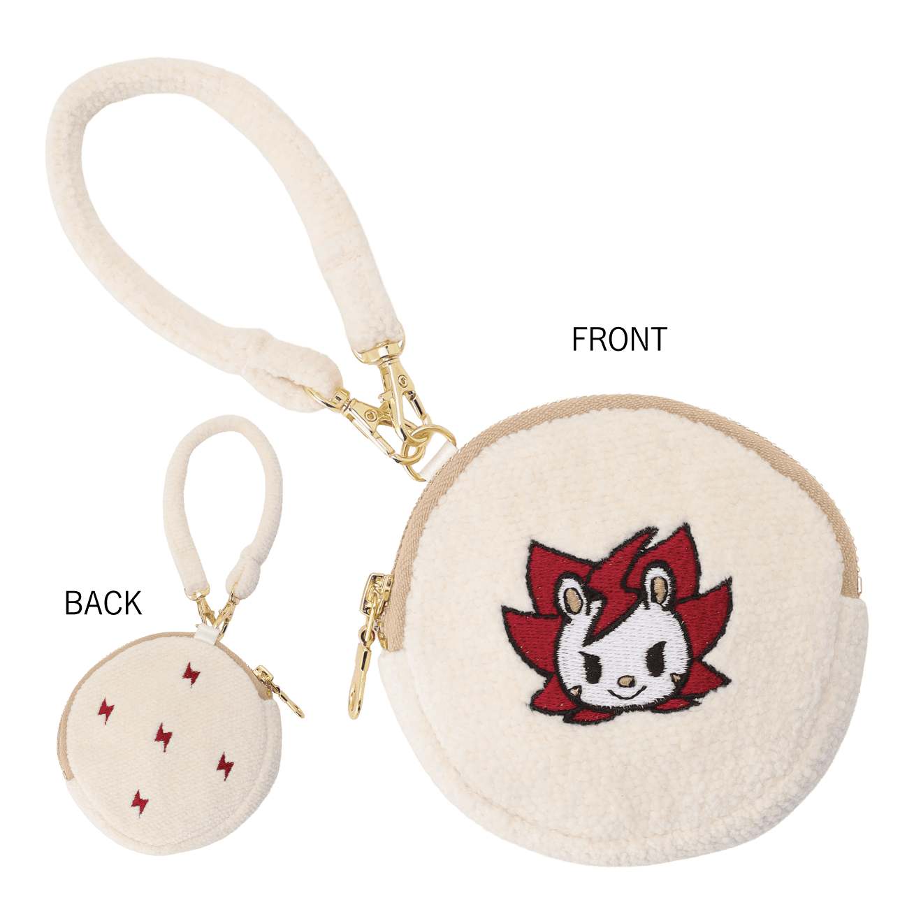 マスコット シェニール織 丸形ポーチ