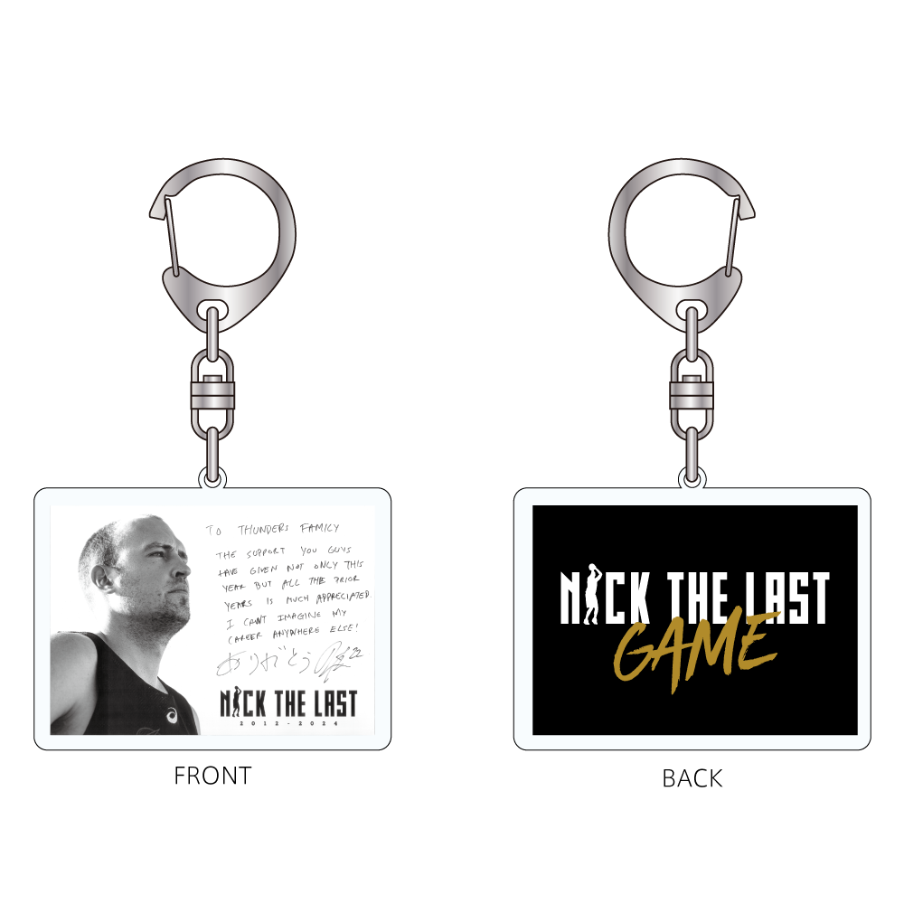 【予約商品_引退試合日前にお届け_数量限定】NICK THE LAST GAME メッセージパネルアクリルキーホルダー