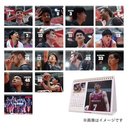 2026 THUNDERS PLAYER 卓上カレンダー