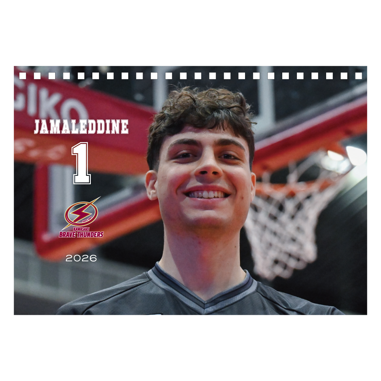 2026 THUNDERS PLAYER 卓上カレンダー