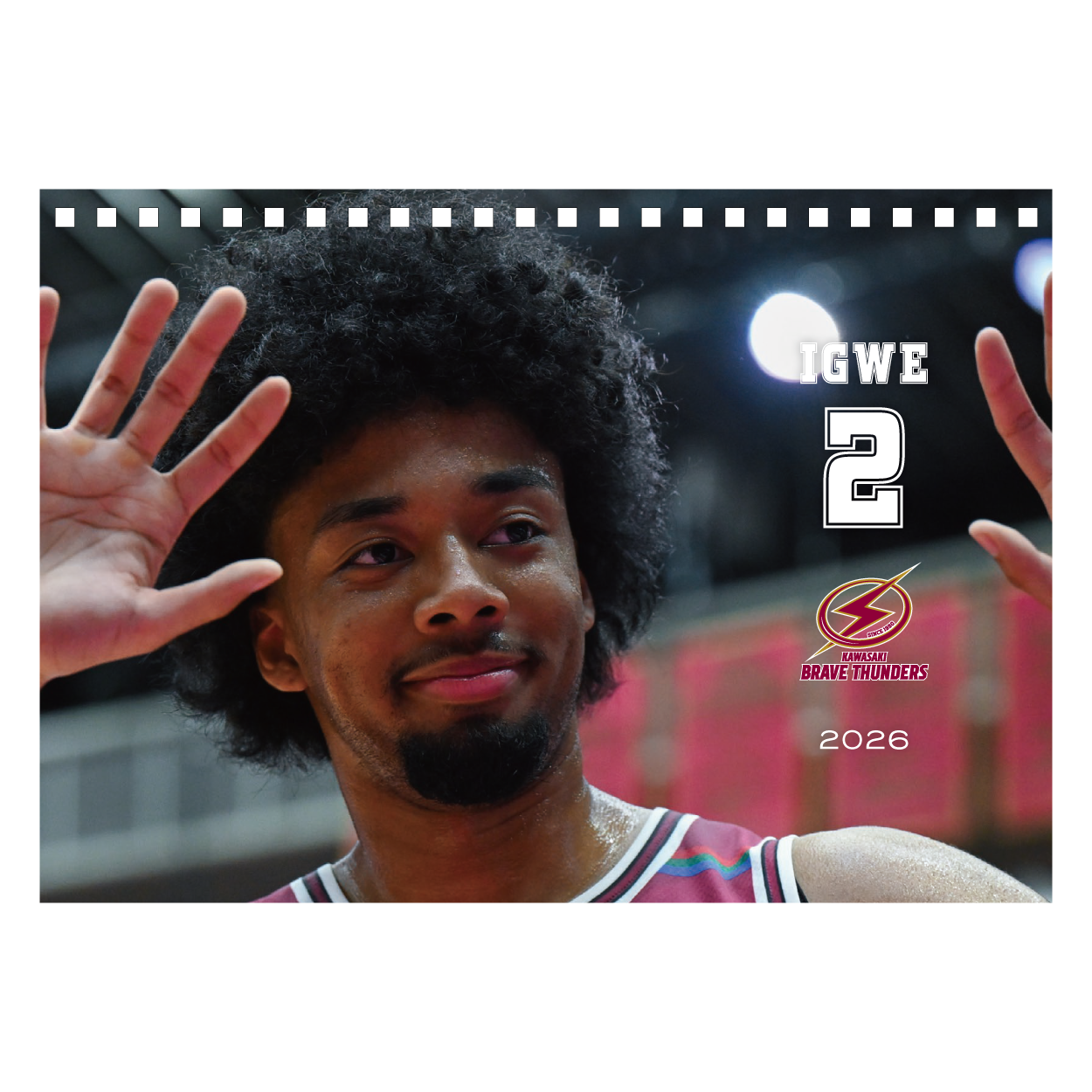 2026 THUNDERS PLAYER 卓上カレンダー