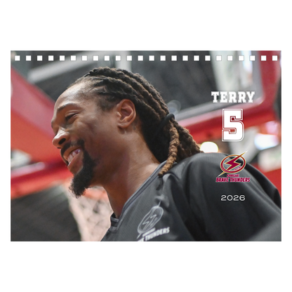 2026 THUNDERS PLAYER 卓上カレンダー