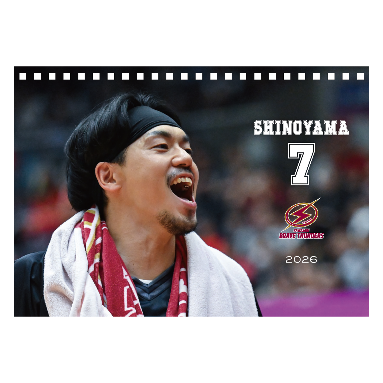 2026 THUNDERS PLAYER 卓上カレンダー