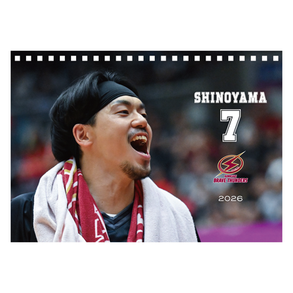 2026 THUNDERS PLAYER 卓上カレンダー