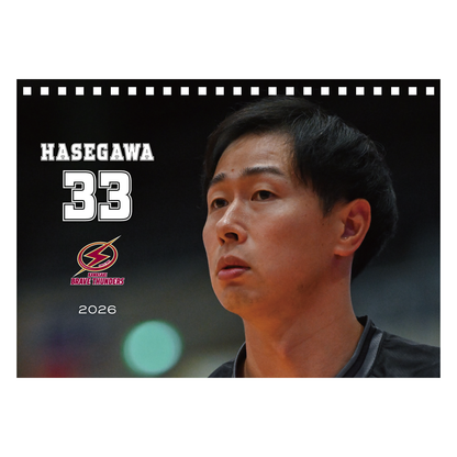 2026 THUNDERS PLAYER 卓上カレンダー