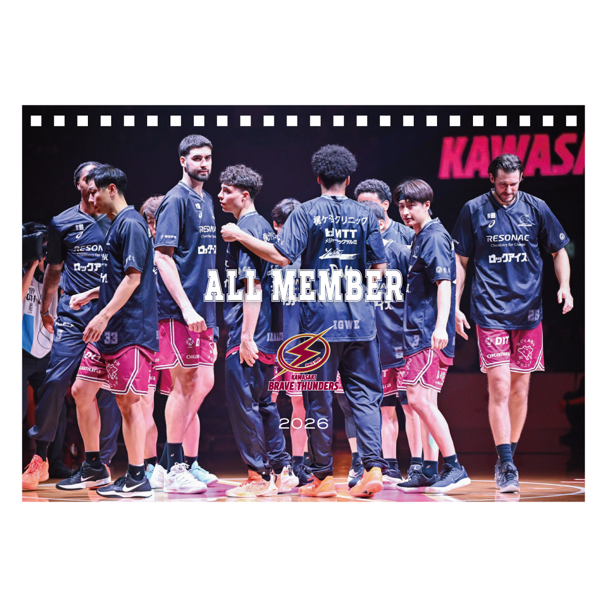 2026 THUNDERS PLAYER 卓上カレンダー