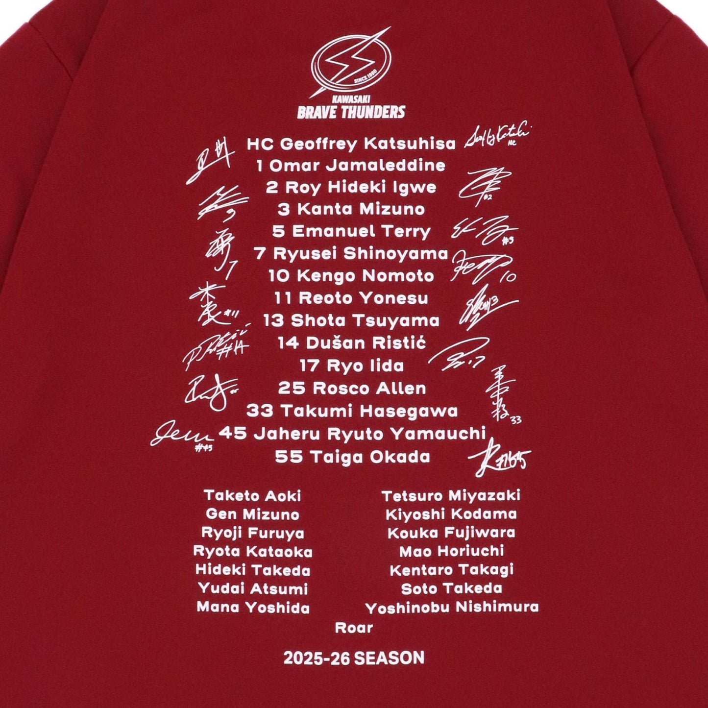【受注販売】【7月上旬発送予定】2025-26 THUNDERS FAMILY FOREVER Tシャツ